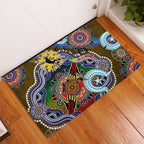 Custom NAIDOC Week 2024 Collingwood Magpies Rubber Doormat Australia Aboriginal Dot Painting