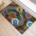Custom NAIDOC Week 2024 Collingwood Magpies Rubber Doormat Australia Aboriginal Dot Painting
