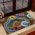 Custom NAIDOC Week 2024 Collingwood Magpies Rubber Doormat Australia Aboriginal Dot Painting