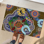 Custom NAIDOC Week 2024 Collingwood Magpies Rubber Doormat Australia Aboriginal Dot Painting