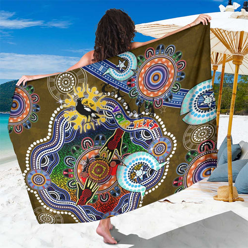 Custom NAIDOC Week 2024 Collingwood Magpies Sarong Australia Aboriginal Dot Painting