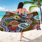 Custom NAIDOC Week 2024 Collingwood Magpies Sarong Australia Aboriginal Dot Painting