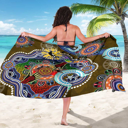 Custom NAIDOC Week 2024 Collingwood Magpies Sarong Australia Aboriginal Dot Painting