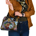 Custom NAIDOC Week 2024 Collingwood Magpies Shoulder Handbag Australia Aboriginal Dot Painting