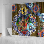 Custom NAIDOC Week 2024 Collingwood Magpies Shower Curtain Australia Aboriginal Dot Painting