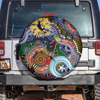 Custom NAIDOC Week 2024 Collingwood Magpies Spare Tire Cover Australia Aboriginal Dot Painting