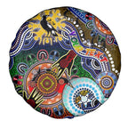 Custom NAIDOC Week 2024 Collingwood Magpies Spare Tire Cover Australia Aboriginal Dot Painting