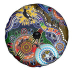 Custom NAIDOC Week 2024 Collingwood Magpies Spare Tire Cover Australia Aboriginal Dot Painting