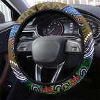 NAIDOC Week 2024 Collingwood Magpies Steering Wheel Cover Australia Aboriginal Dot Painting