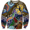 Custom NAIDOC Week 2024 Collingwood Magpies Sweatshirt Australia Aboriginal Dot Painting