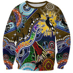 Custom NAIDOC Week 2024 Collingwood Magpies Sweatshirt Australia Aboriginal Dot Painting