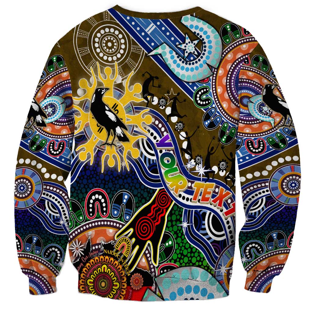 Custom NAIDOC Week 2024 Collingwood Magpies Sweatshirt Australia Aboriginal Dot Painting