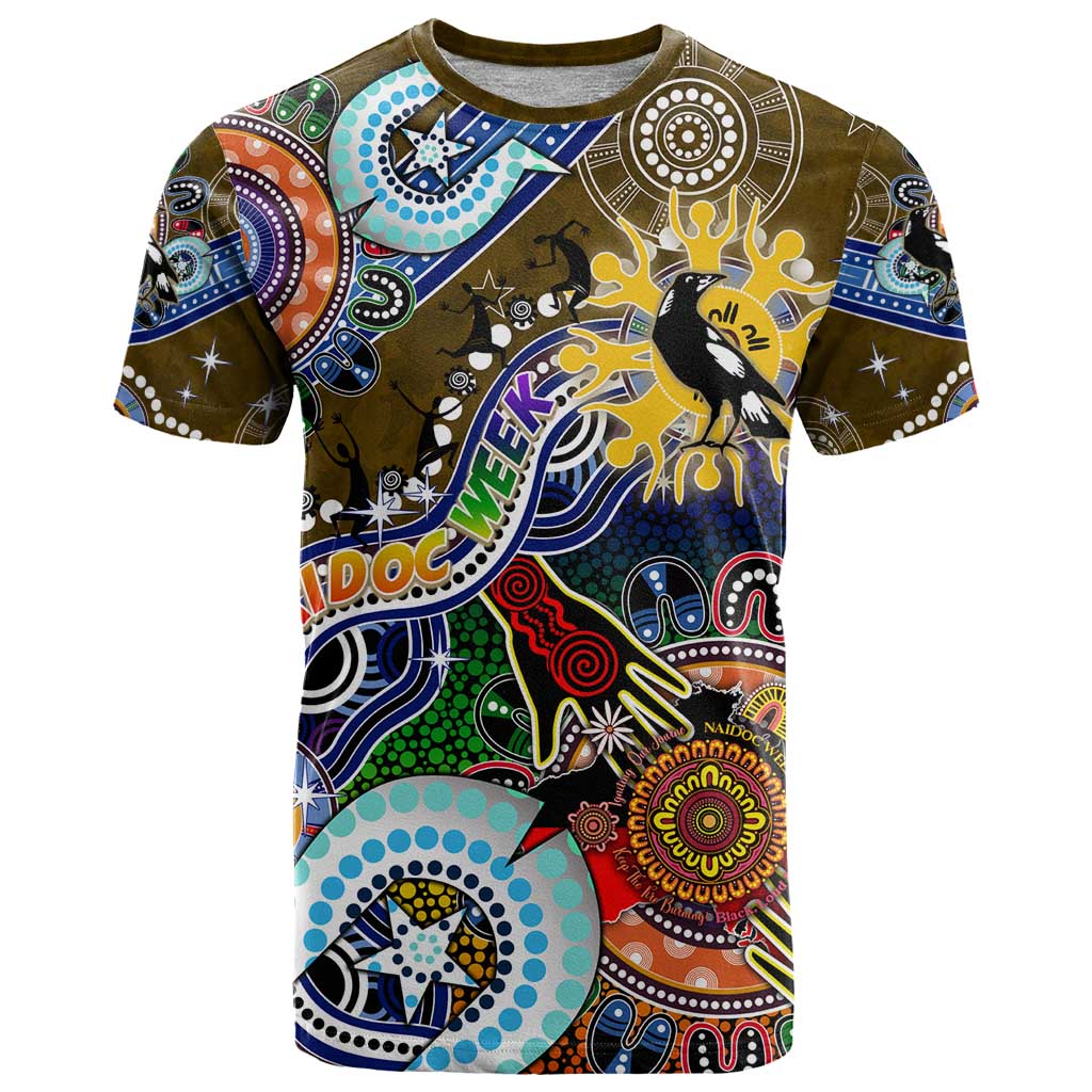 Custom NAIDOC Week 2024 Collingwood Magpies T Shirt Australia Aboriginal Dot Painting