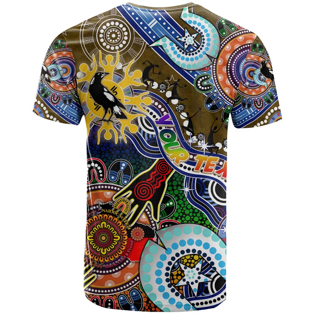 Custom NAIDOC Week 2024 Collingwood Magpies T Shirt Australia Aboriginal Dot Painting