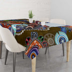 Custom NAIDOC Week 2024 Collingwood Magpies Tablecloth Australia Aboriginal Dot Painting