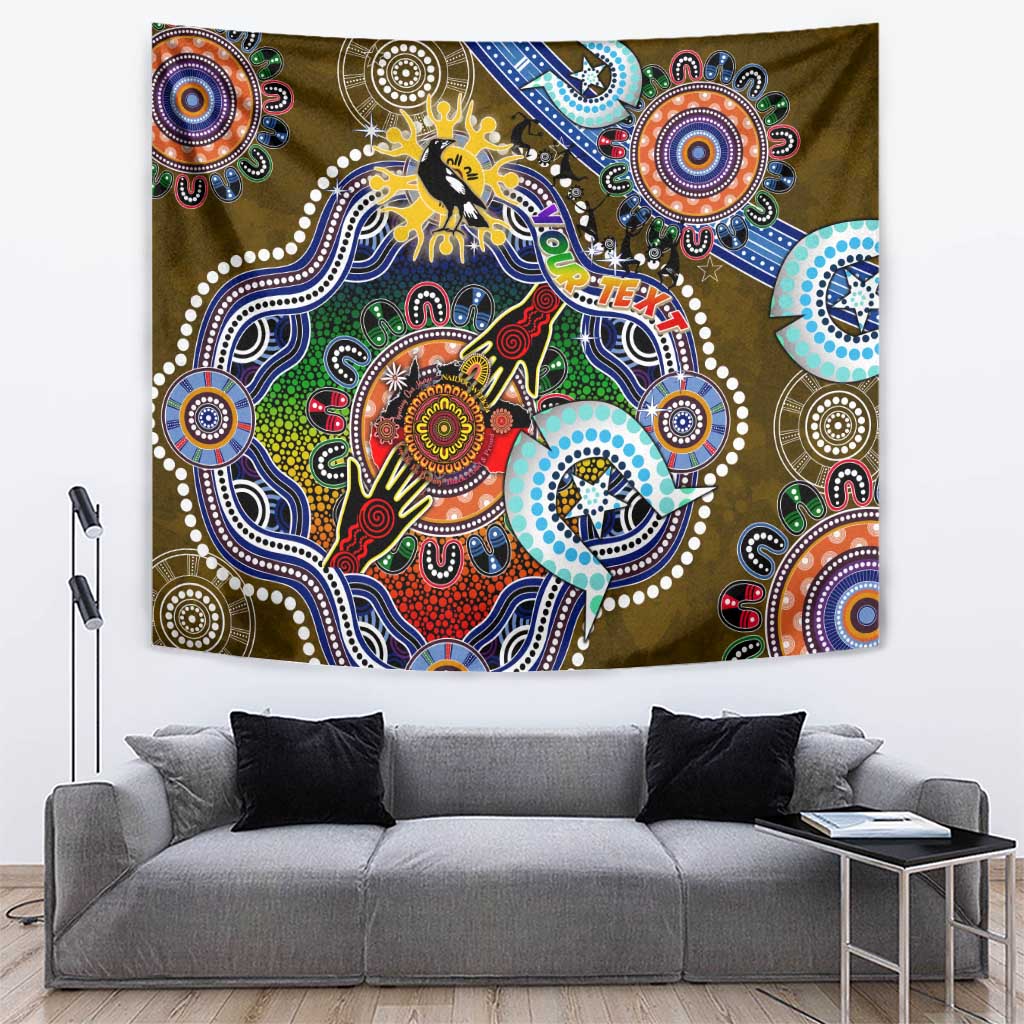 Custom NAIDOC Week 2024 Collingwood Magpies Tapestry Australia Aboriginal Dot Painting