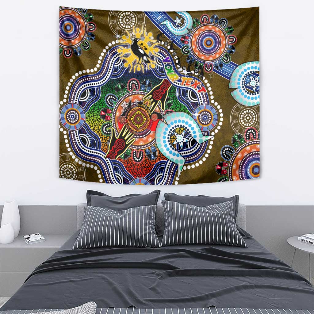 Custom NAIDOC Week 2024 Collingwood Magpies Tapestry Australia Aboriginal Dot Painting