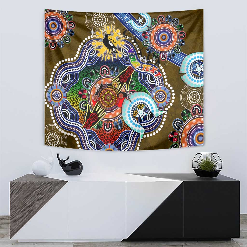 Custom NAIDOC Week 2024 Collingwood Magpies Tapestry Australia Aboriginal Dot Painting