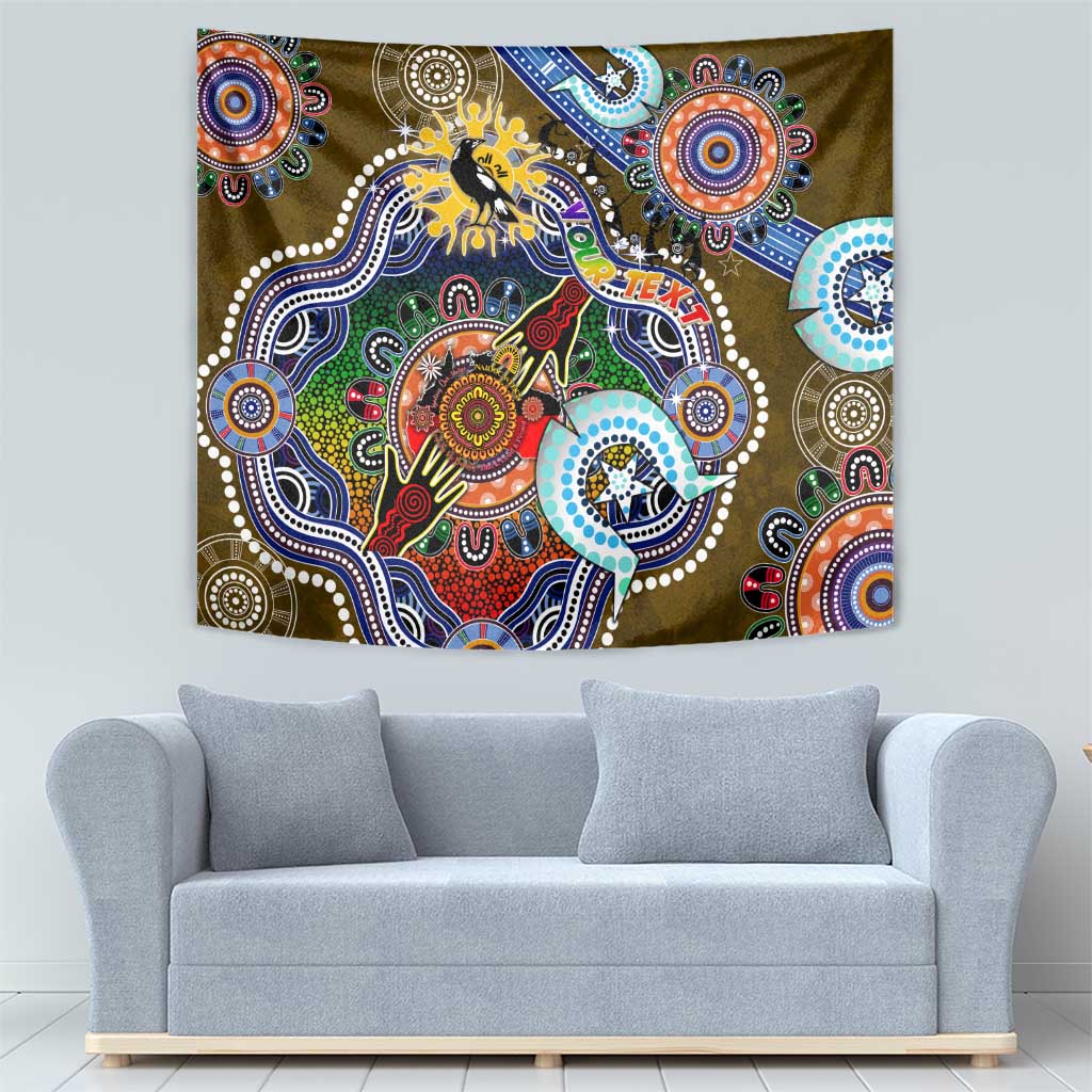 Custom NAIDOC Week 2024 Collingwood Magpies Tapestry Australia Aboriginal Dot Painting