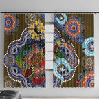 Custom NAIDOC Week 2024 Collingwood Magpies Window Curtain Australia Aboriginal Dot Painting