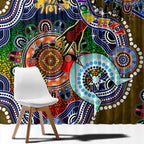Custom NAIDOC Week 2024 Collingwood Magpies Window Curtain Australia Aboriginal Dot Painting