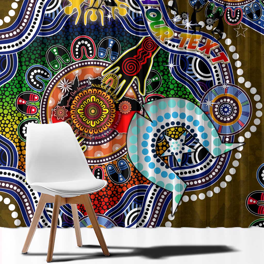 Custom NAIDOC Week 2024 Collingwood Magpies Window Curtain Australia Aboriginal Dot Painting