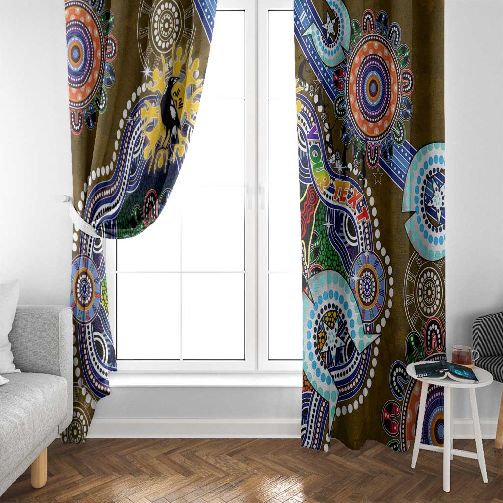 Custom NAIDOC Week 2024 Collingwood Magpies Window Curtain Australia Aboriginal Dot Painting