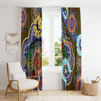 Custom NAIDOC Week 2024 Collingwood Magpies Window Curtain Australia Aboriginal Dot Painting