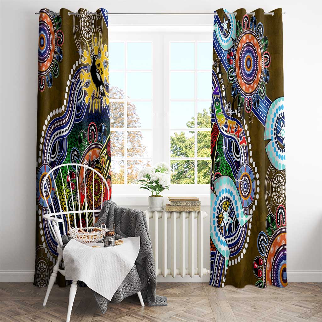 Custom NAIDOC Week 2024 Collingwood Magpies Window Curtain Australia Aboriginal Dot Painting