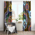 Custom NAIDOC Week 2024 Collingwood Magpies Window Curtain Australia Aboriginal Dot Painting