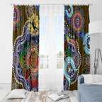 Custom NAIDOC Week 2024 Collingwood Magpies Window Curtain Australia Aboriginal Dot Painting