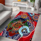 Custom NAIDOC Week 2024 Essendon Bombers Area Rug Australia Aboriginal Dot Painting