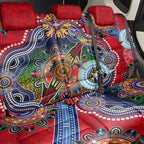 Custom NAIDOC Week 2024 Essendon Bombers Back Car Seat Cover Australia Aboriginal Dot Painting