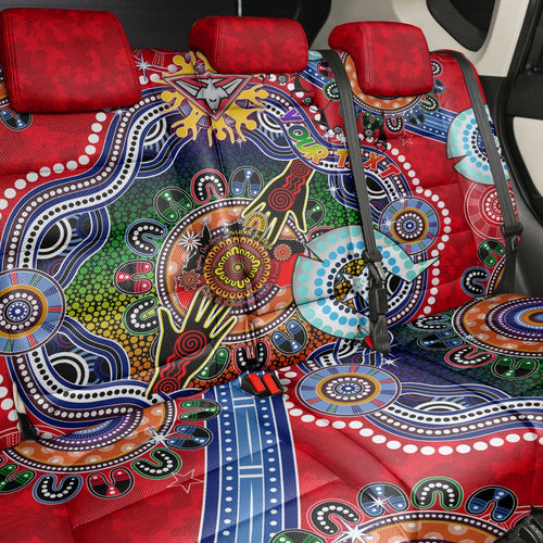 Custom NAIDOC Week 2024 Essendon Bombers Back Car Seat Cover Australia Aboriginal Dot Painting