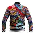 Custom NAIDOC Week 2024 Essendon Bombers Baseball Jacket Australia Aboriginal Dot Painting