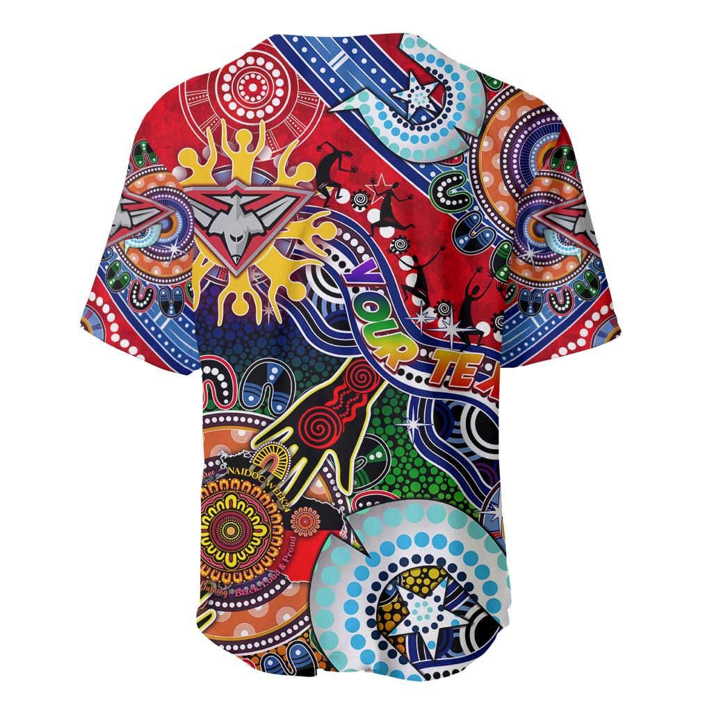 Custom NAIDOC Week 2024 Essendon Bombers Baseball Jersey Australia Aboriginal Dot Painting