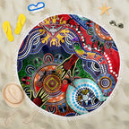 Custom NAIDOC Week 2024 Essendon Bombers Beach Blanket Australia Aboriginal Dot Painting