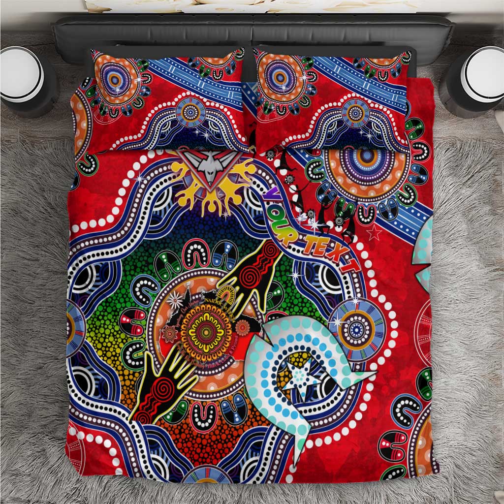 Custom NAIDOC Week 2024 Essendon Bombers Bedding Set Australia Aboriginal Dot Painting