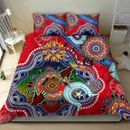 Custom NAIDOC Week 2024 Essendon Bombers Bedding Set Australia Aboriginal Dot Painting