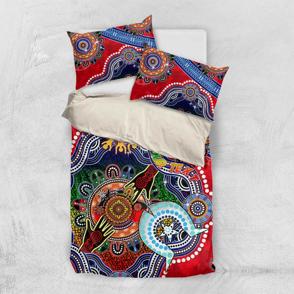 Custom NAIDOC Week 2024 Essendon Bombers Bedding Set Australia Aboriginal Dot Painting