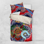 Custom NAIDOC Week 2024 Essendon Bombers Bedding Set Australia Aboriginal Dot Painting