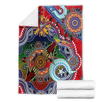 Custom NAIDOC Week 2024 Essendon Bombers Blanket Australia Aboriginal Dot Painting