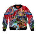 Custom NAIDOC Week 2024 Essendon Bombers Bomber Jacket Australia Aboriginal Dot Painting