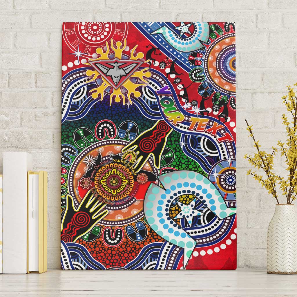 Custom NAIDOC Week 2024 Essendon Bombers Canvas Wall Art Australia Aboriginal Dot Painting