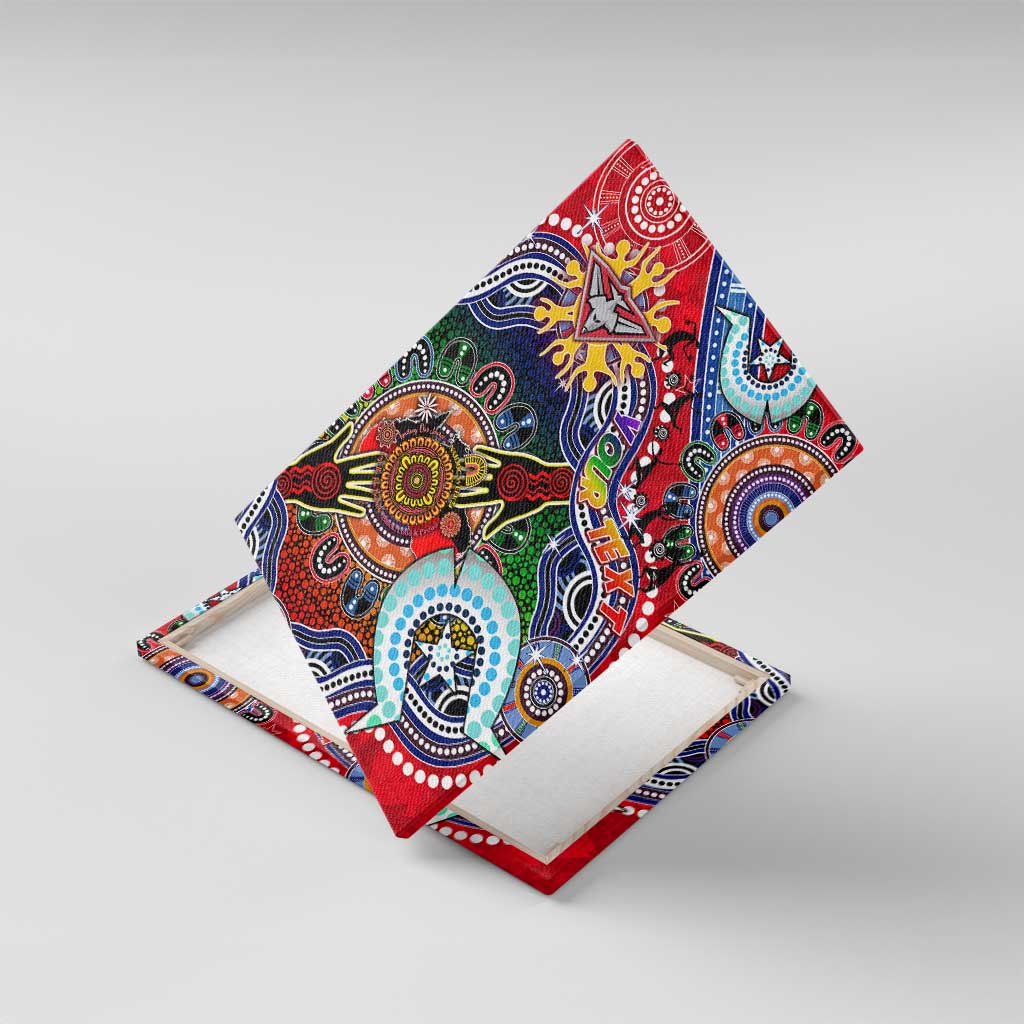 Custom NAIDOC Week 2024 Essendon Bombers Canvas Wall Art Australia Aboriginal Dot Painting