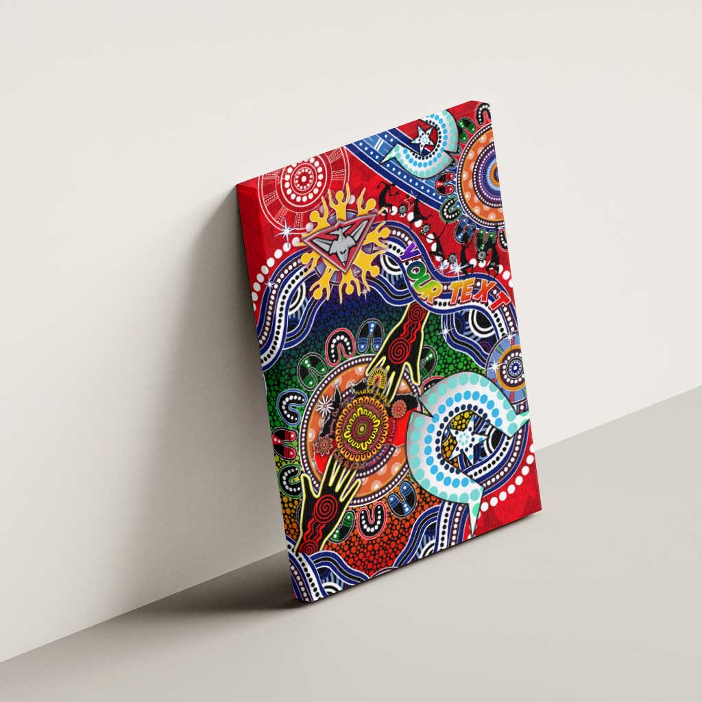 Custom NAIDOC Week 2024 Essendon Bombers Canvas Wall Art Australia Aboriginal Dot Painting