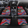 Custom NAIDOC Week 2024 Essendon Bombers Car Mats Australia Aboriginal Dot Painting