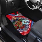 Custom NAIDOC Week 2024 Essendon Bombers Car Mats Australia Aboriginal Dot Painting