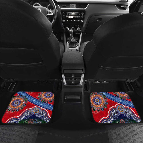 Custom NAIDOC Week 2024 Essendon Bombers Car Mats Australia Aboriginal Dot Painting