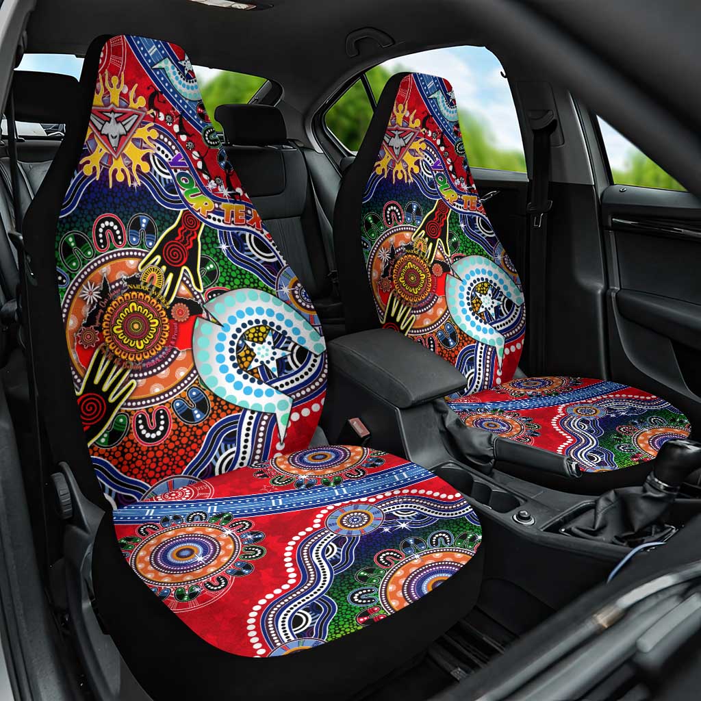 Custom NAIDOC Week 2024 Essendon Bombers Car Seat Cover Australia Aboriginal Dot Painting